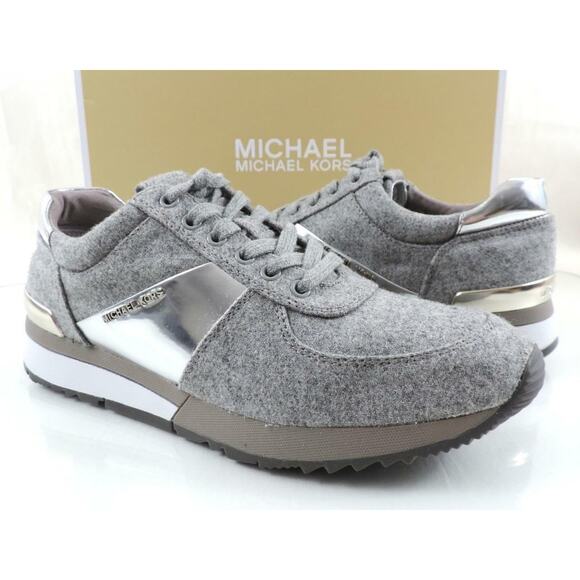 Michael Kors Allie Trainer Lace Up Sneakers Flannel Grey Size 9.5 - Picture 2 of 10